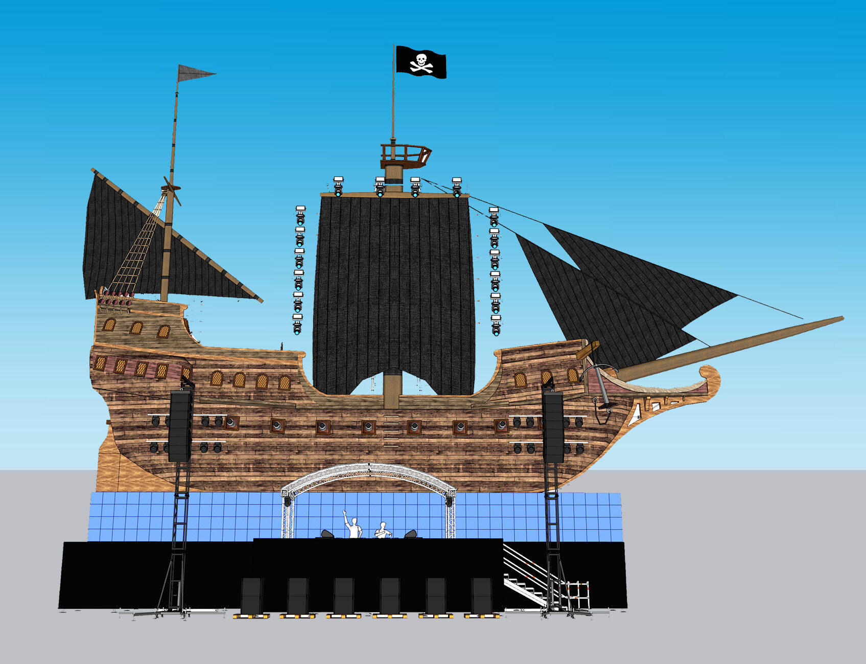 Medusa Festival convertirá Cullera en un puerto pirata con un gigantesco galeón-escenario