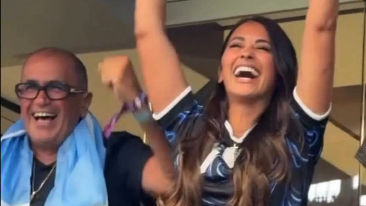 El video del emocionante festejo de Antonela Roccuzzo y sus hijos al gol de Lionel Messi ante Austria