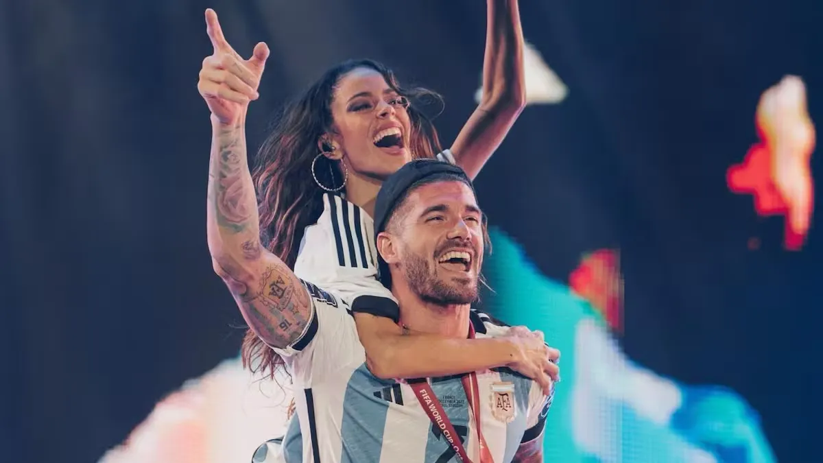 El festejo de Tini Stoessel por la segunda final de Rodrigo de Paul en un Mundial: «Vamos Argentina»