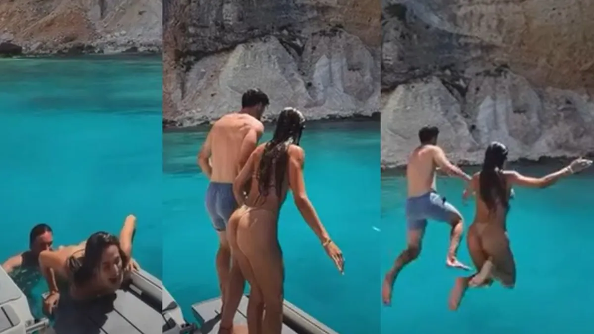 El video subido de tono de Nicolás Tagliafico y su esposa mientras están de vacaciones: mimos y una mordida íntima