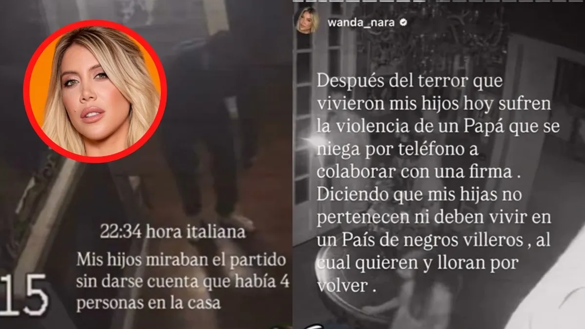 Wanda Nara compartió el video de cómo fue el robo en su casa de Milán