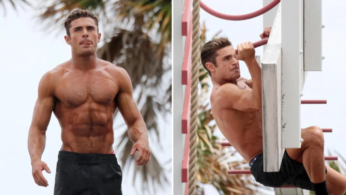 Dura rutina: como vivió Zac Efron su impactante transformación para Baywatch