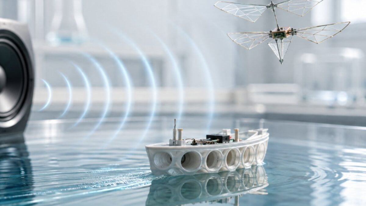 Crean microdrones que despegan sin motores gracias al ultrasonido