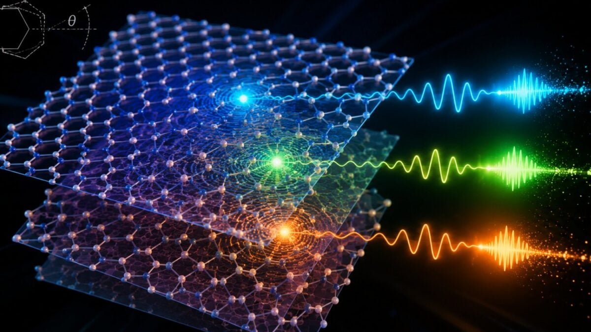 Científicos descubren que torcer un material de apenas unas capas cambia la luz cuántica