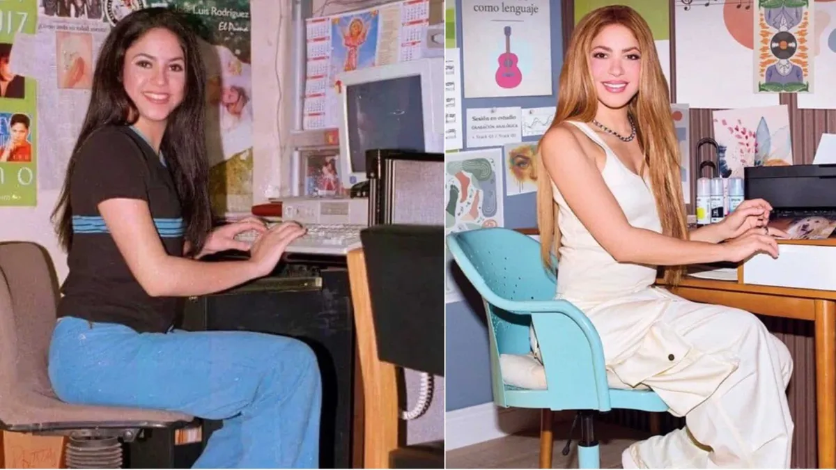 Shakira rompió internet: recreó su icónico meme de la computadora