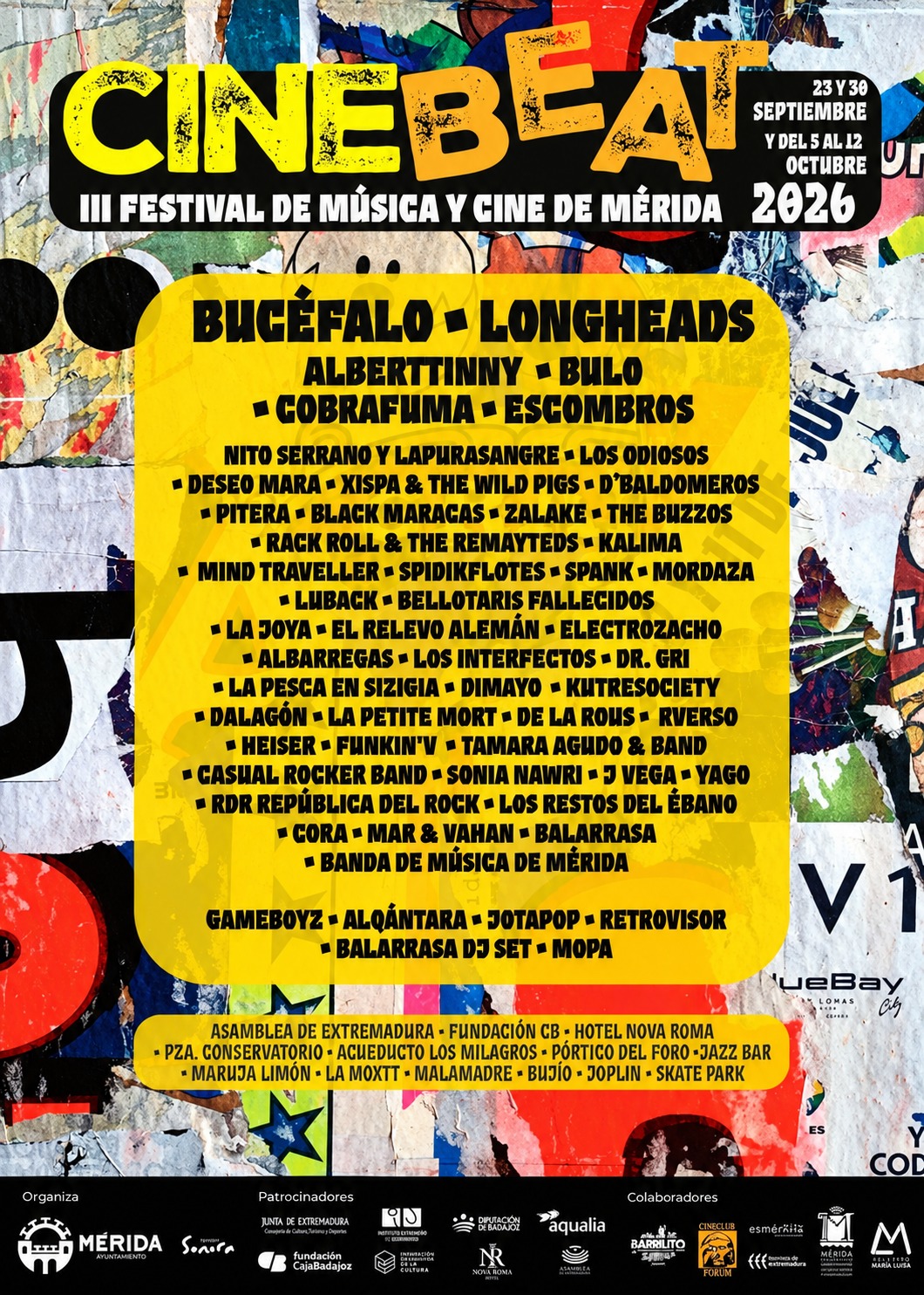Cinebeat III transforma Mérida en un gran escenario para la música, el cine y la cultura contemporánea