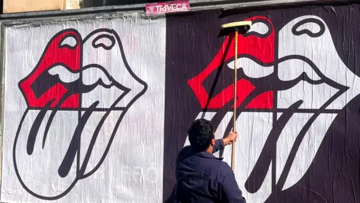 Rosario amaneció poblada con afiches de lenguas de los Rolling Stones y despertó la ilusión rolinga